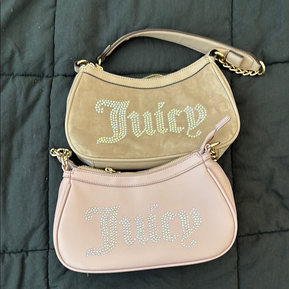 Juicy Couture Tan and Pink Shoulder Bags